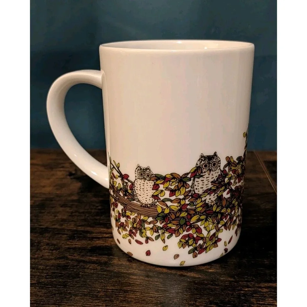 West Elm Owl Coffee Mug Mama Owl and Owlets Tea Cup 12oz